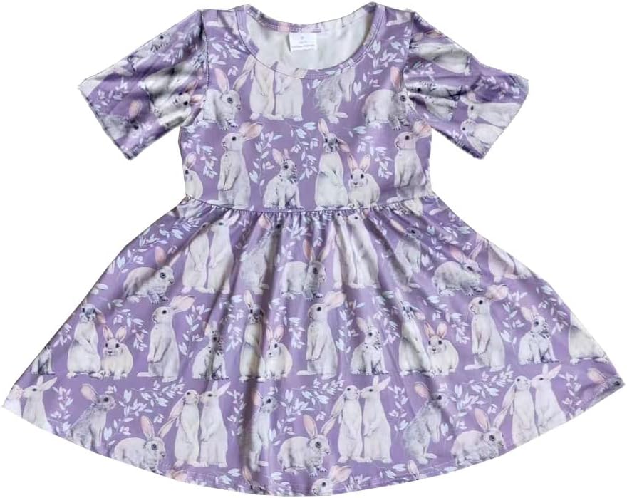 Little Kids Toddler Baby Girl East Eggs Slatka zečja opruška ljetna biserna haljina