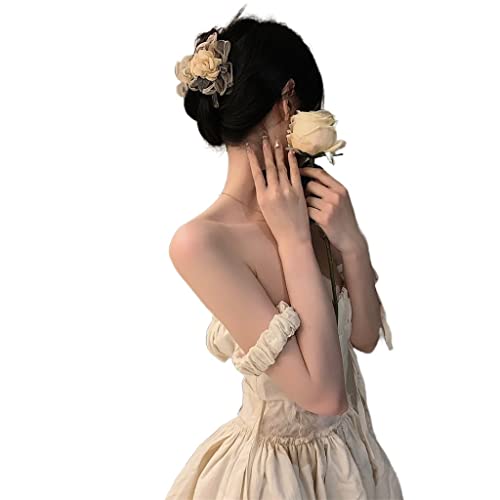Jkuywx camellia cvijet kandži clip ženski mori xianmei shark clip francuski frizura