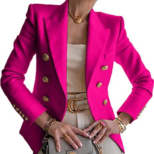 Ženske casual blezer jakne s dugim rukavima revel otvoreni prednji gumb labavi poslovni radni kaput sa džepom odijelom