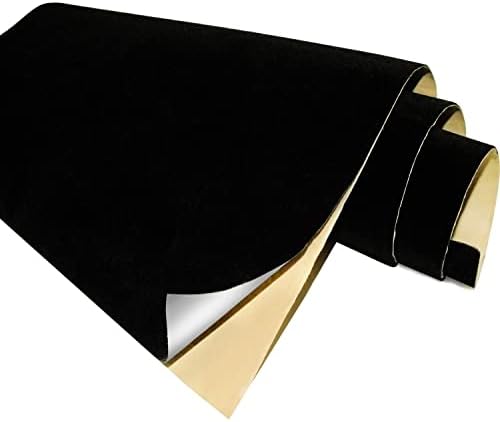 Crna samoljepljiva baršunasta tkanina ljepljivi listovi od filca za umjetnost & amp; zanati, kutija za nakit, ulošci za ladice-2kom