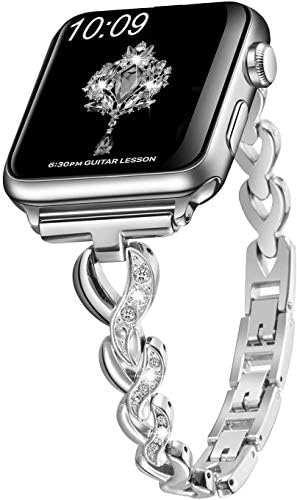 Sangaimei Bling Apple CASE CASE 38mm Kompatibilan je za Apple Watch seriju 3/2 / 1, Apple Watch Band 38mm Kompatibilan je za Apple