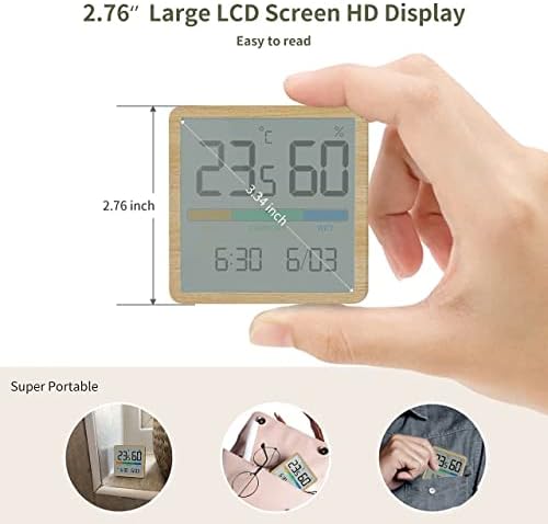 LMMDDP LCD digitalni sat mjerač vlage u zatvorenom termometriju higrometar Početna Office Desktop Stolni temperatura i mjerač vlage
