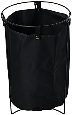 Kućne potrepštine kućanske potrepštine metalni žičani okvir korpa za veš sa uklonjivom platnenom torbom, Crna