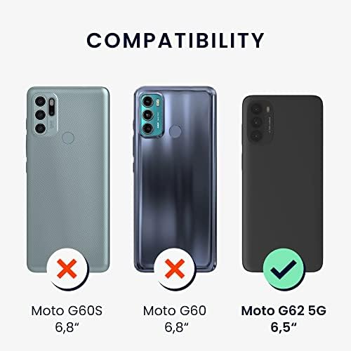 kwmobile Set od 3 štitnika za ekran kompatibilan sa Motorola Moto G62 5G-zaštitnik ekrana kristalno čist paket ekrana za telefon