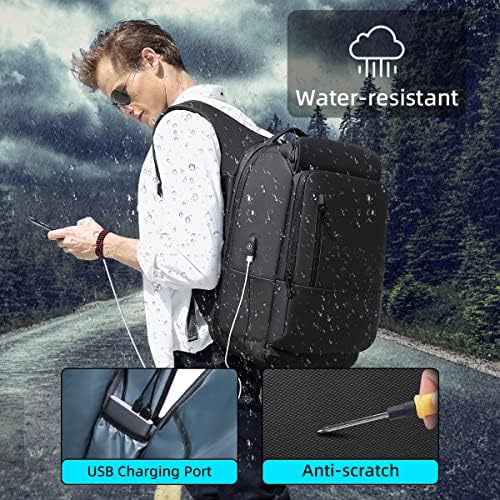 GYakeog ruksak za Laptop 17,3 inčni ruksak za muškarce vodootporan radni putni ruksak ruksak protiv krađe 27l poslovni ruksak velikog