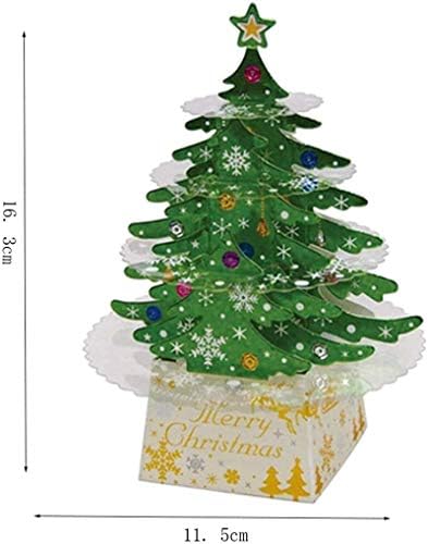 ZHAOSHUNLI Handmade Stereo Božićnu čestitku Nova godina hvala blagoslov kartica božićno drvo ukras 3D kartica