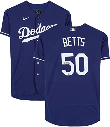 Mookie Betts Los Angeles Dodgers AUTOGREME BLUE NIKE Autentični dres - Autographirani MLB dresovi