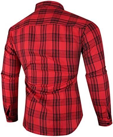 XZHDD plaćene majice za muškarce, dugulja s dugim rukavima obloge za oblikovanje na vrhu vrhova LATTICE Slim Fit Business Ležerna majica