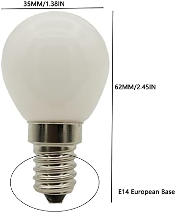 YDJoo E14 LED sijalica 2W okrugla sijalica 20W ekvivalentna E14 osnovna dnevna svjetlost Bijela 6500k G35 E14 LED staklene okrugle