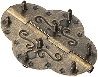 Chunyu 2pcs 69x53mm Antikni brončani šarke za nakit drveni okvirni ormarići ukrasni vintage gvozdeni šarki