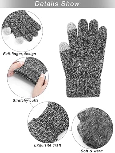 Cooraby 4 para dječije zimske rukavice sa ekranom osetljivim na dodir elastična manžetna Magic stretch Gripper rukavice guste tople