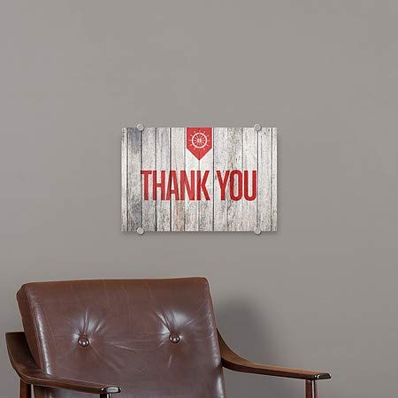 CGsignLab | Hvala ti -Nautičko drvo Premium akrilni znak | 18 x12
