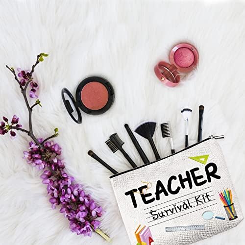 6kom Poklon Set za zahvalnost nastavnika 3 kozmetičke torbe za šminkanje nastavnika i 3 privjeska za nastavnike diplomski pokloni za učitelja