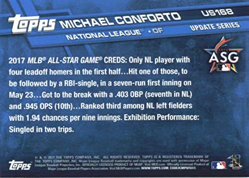 2017 Ažuriraj serija US168 Michael Conforto New York Mets Bejzbol All Star Card