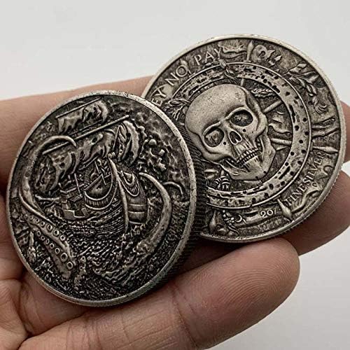 Bbyhxoczwc lutajuće kovanice pirate lobanje hobotnica jedrilica pribora za kovanica Lucky Challenge novčić