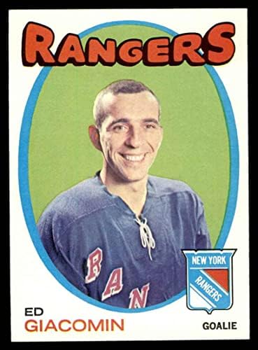 1971 TOPPS 90 Ed Giacommin New York Rangers-Hokej Ex / MT Rangers-Hokej