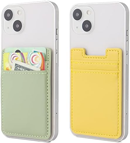 Fulgamo 2pack držač telefona, kožni telefon ljepilo za ljepljive palice na džep kreditnim karticama za stražnju stranu telefona iPhone