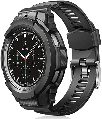 Finfie Case sa bendovima kompatibilan sa Samsung Galaxy Watch 4 Classic 46mm 2021 izdanje, robusni sportovi sa futrolom raširenog zaštite