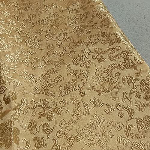 Pumfabric tkanina za zanate šivanje Royal LightGold Dragon Brokatna tkanina žakard Odjeća patchwork 50x72cm platnena haljina presvlaka oprema-72cm-50cm