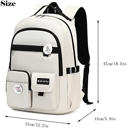 Makukke školski ruksak za žene, backpack za laptop 15,6 inčni školski torba protiv krađe putovanja dnevna torba za djevojke