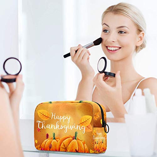 Leveis zahvaljujući žetvu bundeve i jesenje ostavlja malu torbu za šminku za torbicu Travel Cosmetic Bag Prijenosna toaletna torba za žene Djevojke Pokloni