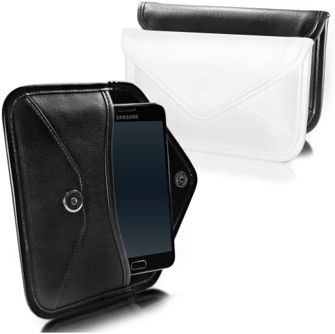 Boxwave futrola za Apple iPhone 13 Pro - Elite kožna messenger torbica, sintetički kožni poklopac koverte za kovertu za Apple iPhone 13 Pro - Jet Black