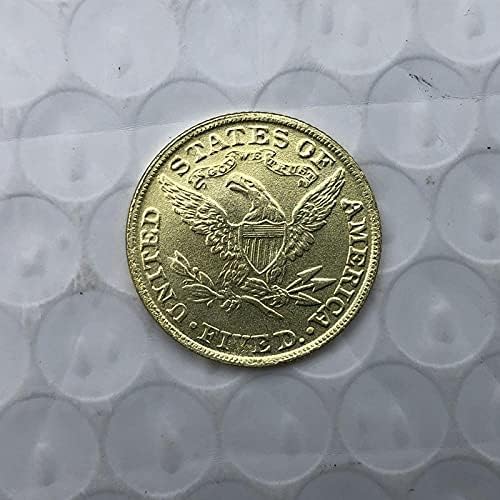 1862 Američki libelite Eagle Coin Gold-pozlaćena kriptomična hrana omiljena kovanica Komemorativni kovanica Kolekcionarski novčići