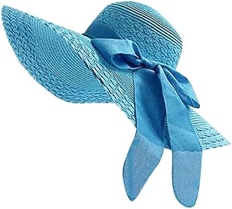 Ženski Floppy šeširi za sunce sa širokim obodom prozračni modni sklopivi putni šešir zaštitni od sunca slamnati šeširi za odmor na plaži
