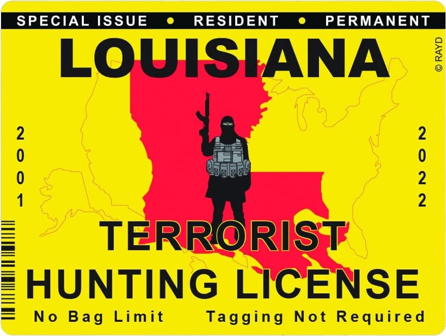 Louisiana Zombie Lov dozvola Naljepnica Samoljepljivi vinil izbijajući odgovor - C009- 6 inča ili 15 centimetara veličine naljepnice