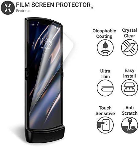 Olixar štitnici za ekran za Motorola Moto Razr 2019, Film - zaštita od prednje i zadnje futrole-TPU dizajn-jednostavna primjena -