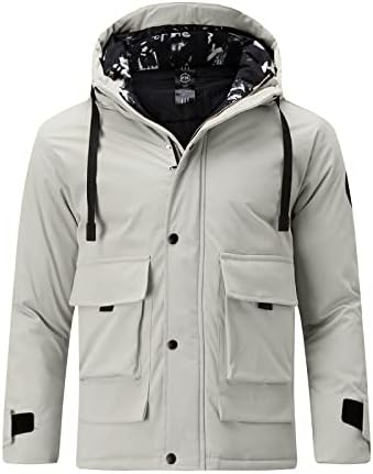 Zimski kaput ZDFER za muškarce, muške jakne s kapuljačom plus veličine casual Trackeits Solid Color Atletic Topla odjeća