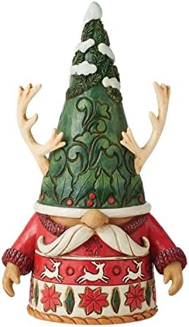 Enesco Jim Shore Reindeer Gnome božićna figurica 6,5 ​​inča 6010843 Višebojnik