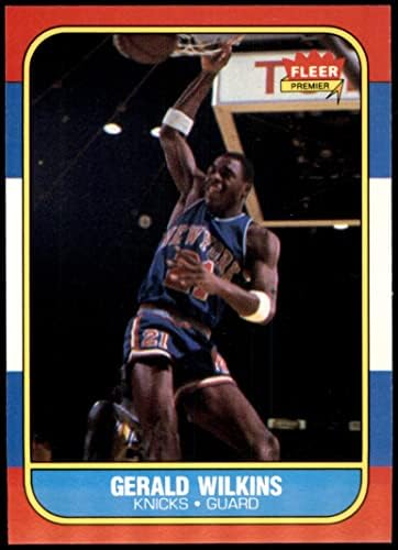 1986 FLEER 122 Gerald Wilkins New York Knicks NM / MT Knicks Tennessee u Chattanooga