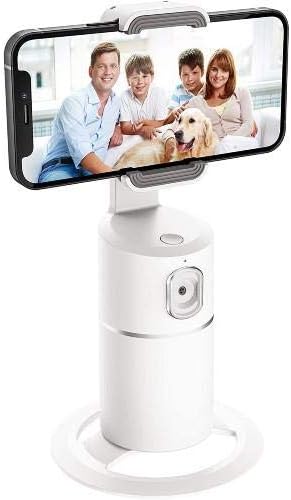 Stalak i nosač za Oppo A74 5G - Pivottrack360 Selfie stalak, praćenje lica okretnog postolja za Oppo A74 5G - zimsko bijelo