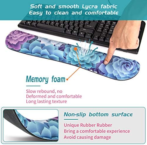 PS01 ergonomska tastatura sa podrškom za zapešće, slatki jastučići za tastaturu sa neklizajućom gumenom podlogom za rad u kućnoj kancelariji proučavanje jednostavnog kucanja i ublažavanja bolova