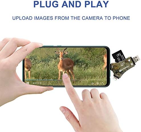 Liplasting Trail Camera Viewer čitač SD kartica za iPhone iPad Mac & amp; Android ,4 u 1 SD/Micro SD/TF Adapter za čitač memorijskih