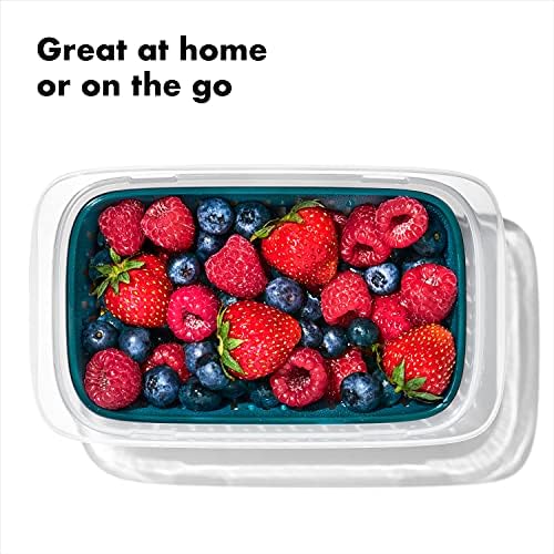 OXO Good Grips Prep & amp; Go 1.9 šolja/posuda od 0.45 L sa cjedilom | nepropusno skladištenje hrane / savršeno za ispiranje i čuvanje voća i povrća | bez BPA / sigurno za mikrovalnu pećnicu i pranje u mašini za suđe / sigurno za zamrzivač