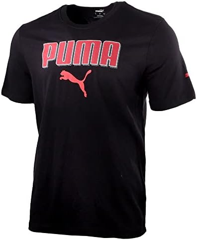 Puma muški wavy logo posada kratkih rukava casual top casual - crna - veličina xxxxl