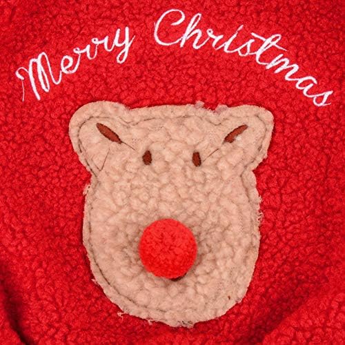 Zunea Dog Božićne odjeće za male pse Zimska runo Štenana odjeća Mekani topli džemper kaput 4-nogovjetni kombinezon za kombinezon za