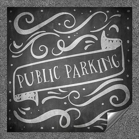 CGsignLab | Javni parking-nabranju za parkiranje Teški industrijski samoljepljivi aluminijski zidni zidni naljepnica | 36 x36
