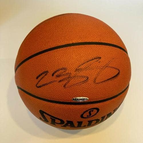 Lebron James potpisao je spaling Službena utakmica Košarka sa UDA gornjim palubom COA - autogramirane košarkama