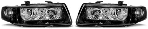 Prednja svjetla kompatibilna sa Seat Leon GV-1541 prednja svjetla auto lampe Auto svjetla prednja svjetla prednja svjetla prednja svjetla prednja svjetla sa strane vozača i suvozača kompletan Set sklop farova Angel Eyes Black