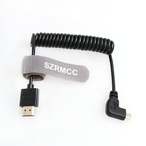 SZRMCC 8K Micro HDMI do HDMI kabla 90 stupnjeva Micro HDMI muški ekstender kratki kabel za Canon EOS M5 Sony A7III Panasonic Lumix
