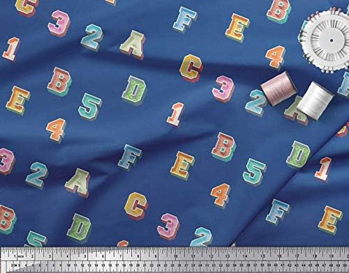 Soimoi pamuk dres tkanina brojevi & amp ;abecede tekst tkanina štampa po dvorištu 58 inčni širok