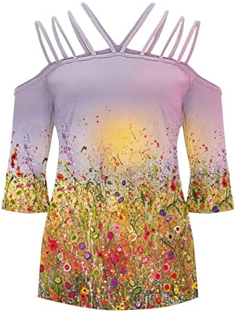 Kratki rukav 2023 odjeća Trendi pamučni grafički labavi fit festival ručak gornja majica za dame jesen ljetna bluza 99