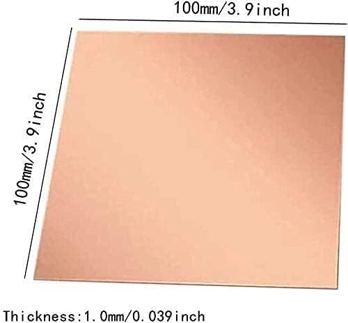 Sogudio Mesingana ploča metalna bakrena folija bakar lim ljubičasta bakrena ploča 6 različitih veličina za, zanati, uradi sam, ručno rađeni materijal Mesingana ploča Mesingana ploča metalna bakrena folija