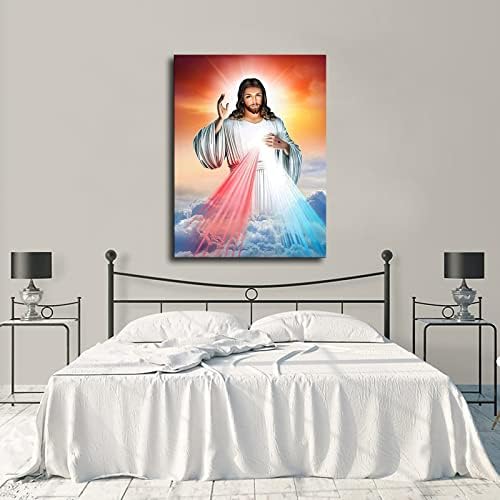 Plakat Svetog Srca Isusa i estetika zidna umjetnička slika Print moderna porodična spavaća soba ured dekor Posteri