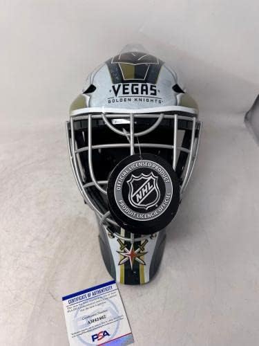 LOGAN THOMPSON Las Vegas Golden Knights potpisan autogram Golman maska PSA COA-autograme NHL kacige i maske