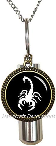 Scorpion kremacija urn ogrlica, realistična šarpion šarm kremacija urna ogrlica, škorpion šarm kremacija urn ogrlica, zapadni šarm