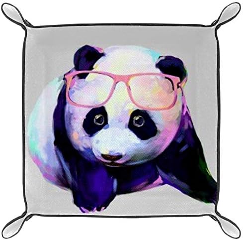 Lyetny Panda Noseći naočale Kutija za odlaganje Candy Holder Sundries Play Desktop Organizator za pohranu Pogodno za putovanja, 16x16cm